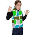 Geometric Bricks    Kids  Stylish Hooded Puffer Vest View3