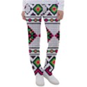 Ukrainian Folk Seamless Pattern Ethnic Ornament Border Element Traditional Women s Casual Pants View1
