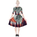 Mountains Quarter Sleeve A-Line Dress With Pockets View2