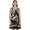 Mountains Round Neck Sleeve Casual Dress With Pockets View1
