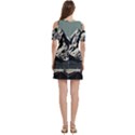 Mountains Women s Cold Shoulder Round Neck Mini Dress View4