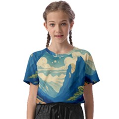 Mountains Nature Forest Landscape Kids  Basic T-shirt