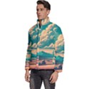 Mountains Countryside Agriculture Men s Puffer Bubble Jacket Coat View2