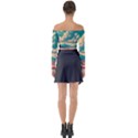 Mountains Countryside Agriculture Long Sleeve Off Shoulder Crop Top View2