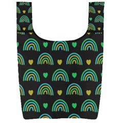 Dark Rainbow Pattern  Foldable Shopping Bag