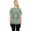 Cold Colors Mandala   Bow Sleeve Button Up Top View4