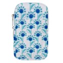 Blue Daisy Minimalist Leaves   Waist Pouch (Small) View1