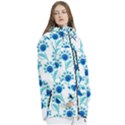 Blue Daisy Minimalist Leaves   Women s Multi Pockets Zip Ski and Snowboard Waterproof Breathable Jacket View3