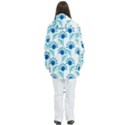 Blue Daisy Minimalist Leaves   Women s Multi Pockets Zip Ski and Snowboard Waterproof Breathable Jacket View4
