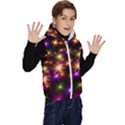 Star Colorful Christmas Abstract Kids  Stylish Hooded Puffer Vest View3