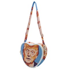 Orange Donald Trump Heart Shoulder Bag