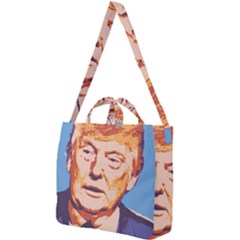 Orange Donald Trump Square Shoulder Tote Bag