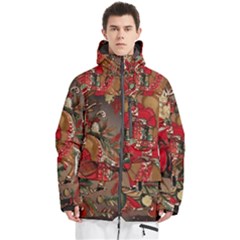 Christmas Art 01 Men s Multi Pockets Zip Ski And Snowboard Waterproof Breathable Jacket