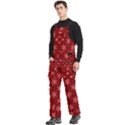 Illustrations Red Abstract Pattern Seamless Texture Men s Side Zip Front Pouch Ski And Snowboard Bib Pants	 View2