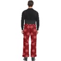 Illustrations Red Abstract Pattern Seamless Texture Men s Side Zip Front Pouch Ski And Snowboard Bib Pants	 View4
