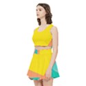Geometric Design 02 Women s Crop Top Pleated Skater Rave Skirt View2