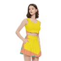 Geometric Design 02 Women s Crop Top Pleated Skater Rave Skirt View3