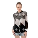Geometric Design o6 Long Sleeve Chiffon Shirt View1
