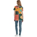 Geometric Design 08 Women s Zip Front V-Neck Short Sleeve Casual Top Pocket Shirt View4
