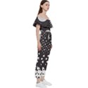 Geometric Design 09 Bardot Ruffle jumpsuit View3