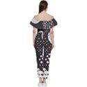 Geometric Design 09 Bardot Ruffle jumpsuit View4