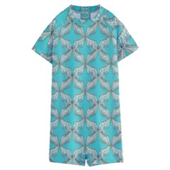 Geometric Design 13 Kids  Boyleg Half Suit Swimwear