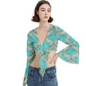 Geometric Design 13 Trumpet Sleeve Cropped Top View3
