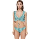 Geometric Design 14 Low Cut Ruffle Edge Bikini Set View1