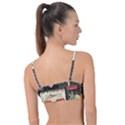 Christmas Reindeer Knot Up Bikini Top View2