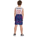 Turquoise Abstract Black Galaxy Pattern Turquoise Kids  Basketball Shorts View4