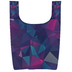 Turquoise Abstract Black Galaxy Pattern Turquoise Foldable Shopping Bag