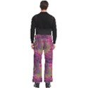 Abstract Purple Pattern Men s Side Zip Front Pouch Ski And Snowboard Bib Pants	 View4