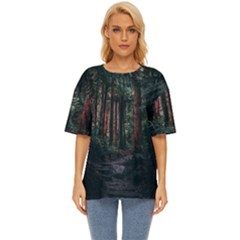 Forest Jungle Trees Tropics Oversized Basic T-shirt