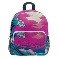 Waves Mountains Sky Kids  Age 5-10 Lightweight School Backpack With Side Pockets