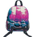 Waves Mountains Sky Kids  Age 5-10 Lightweight School Backpack with Side Pockets View2