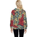 Pattern Shape Colorful Flower Leaves Women s Lightweight Drawstring Hoodie View4