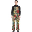Pattern Shape Colorful Flower Leaves Men s Side Zip Front Pouch Ski And Snowboard Bib Pants	 View1