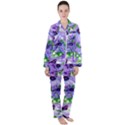 Purple Flower Nature Women s Long Sleeve Satin Pajamas Set View1
