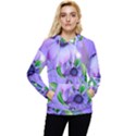Purple Flower Nature Women s Lightweight Drawstring Hoodie View1