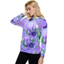 Purple Flower Nature Women s Lightweight Drawstring Hoodie View2