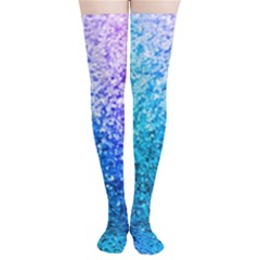 Rainbow Colors Colorful Pattern Thigh High Stockings