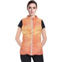 Abstract Texture Of Colorful Bright Pattern Of Transparent Leaves Of Orange And Yellow Color Women s Puffer Vest View1