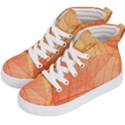 Abstract Texture Of Colorful Bright Pattern Of Transparent Leaves Of Orange And Yellow Color Kids  Hi-Top Skate Sneakers View2