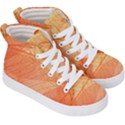 Abstract Texture Of Colorful Bright Pattern Of Transparent Leaves Of Orange And Yellow Color Kids  Hi-Top Skate Sneakers View3