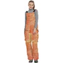 Abstract Texture Of Colorful Bright Pattern Of Transparent Leaves Of Orange And Yellow Color Women s Side Zip Front Pouch Ski And Snowboard Bib Pants	 View2