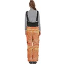 Abstract Texture Of Colorful Bright Pattern Of Transparent Leaves Of Orange And Yellow Color Women s Side Zip Front Pouch Ski And Snowboard Bib Pants	 View4