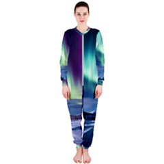 Northern Lights Aurora Night Nature Onepiece Jumpsuit (ladies)