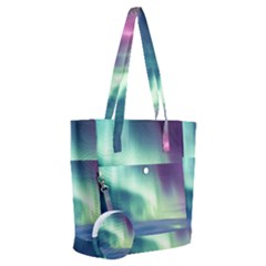 Northern Lights Aurora Night Nature Everyday Shoulder Bag With Pouch Bag