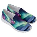 Northern Lights Aurora Night Nature Women s Lightweight Slip Ons View3