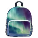 Northern Lights Aurora Night Nature Kids  Age 5-10 Lightweight School Backpack with Side Pockets View1